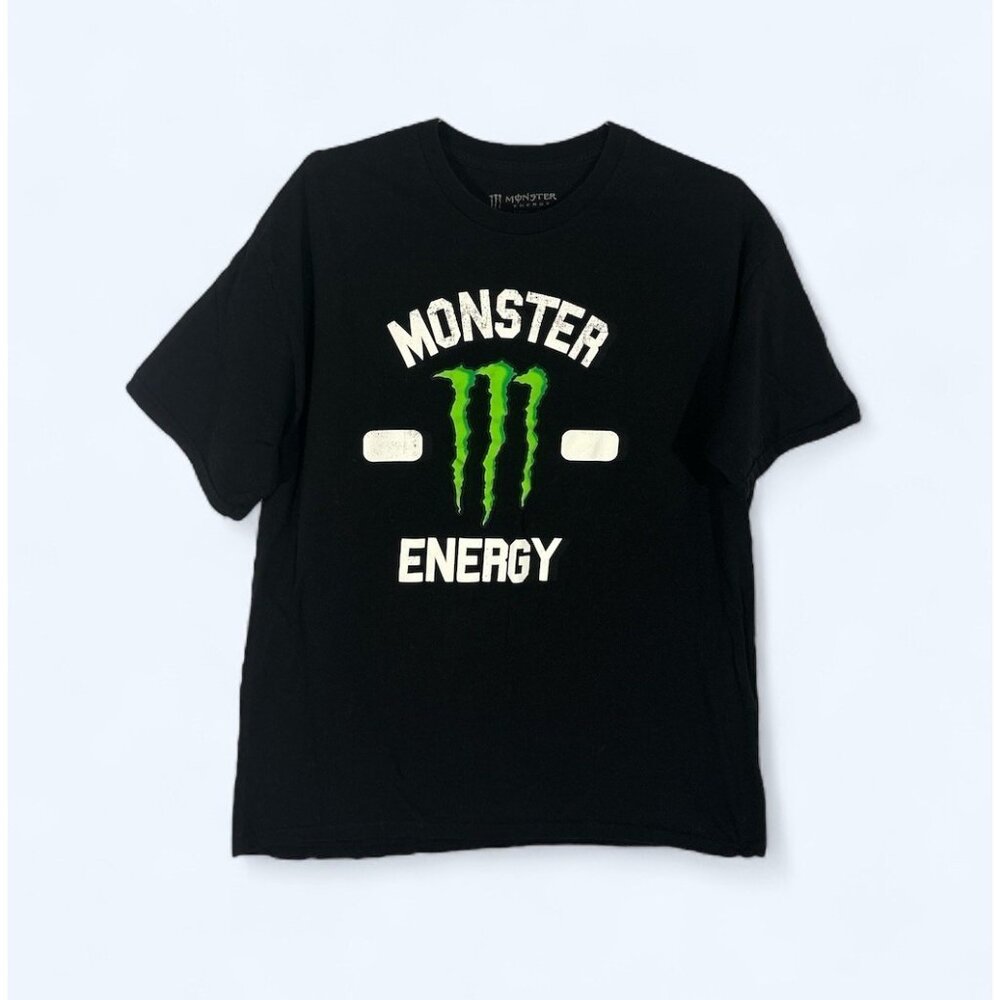 MONSTER‎ ENERGY SHIRT MENS XL BLACK GREEN SHORT SLEEVE